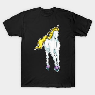 Unicorn Ice skating Roller skates T-Shirt